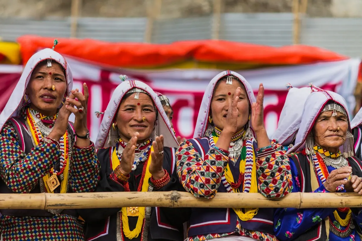 Women celebrating at a community festival